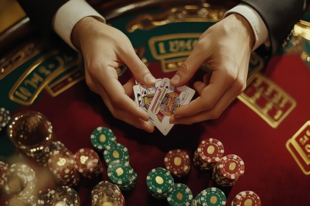 Live dealer at blackjack table with multi-camera studio setup on tebaktoto platform